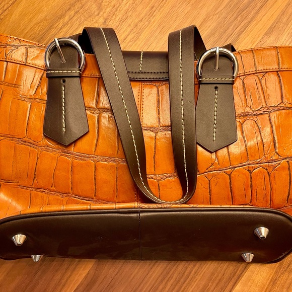 New with tags Coldwater Creek Seville Croco Tote! - Picture 2 of 3